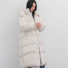 plus会员、鸭鸭  佟丽娅同款长款羽绒服女2024年冬季新款  多色可选