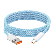 杰伯顿    Type-C数据线 高品质编织线-6A快充丨1米蓝色