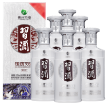 习酒 银质 酱香型白酒 53度 500mL 6瓶 整箱装(含礼品袋)