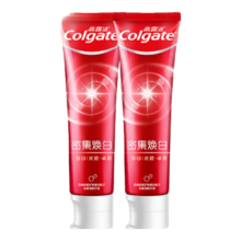 21日20点：高露洁（Colgate）密集焕白美白牙膏去牙渍亮白牙齿含氟清新口气清爽薄荷味120g*2