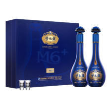 京东百亿补贴、plus会员、再降价:洋河 梦之蓝M6+ 52度 550ml*2瓶 礼盒装 绵柔浓香型白酒