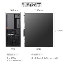 联想（Lenovo）ThinkServer TS90X 小型4U塔式服务器主机 至强E-2324G 四核3.1-4.6GHz 16G内存丨256G+2×1T硬盘丨RAID1