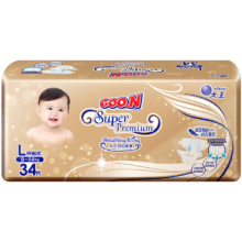 GOO.N 大王 自在之息纸尿裤L34片(9-14kg)*4件