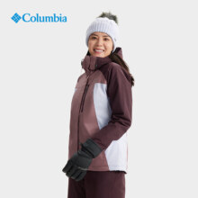 PLUS会员：Columbia 哥伦比亚 女款银点防水夹棉滑雪服冲锋衣 WK6750