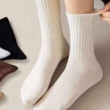 袜子女中筒袜柔软纯色简约美拉德ins百搭 【1双】