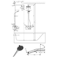 hansgrohe 汉斯格雅 26777007 双飞雨240恒温花洒