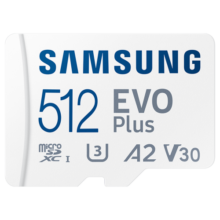 三星（SAMSUNG）512GB TF(MicroSD)存储卡 EVO白卡 U3A2V30 手机平板游戏机内存卡 支持4K视频 读160MB/s写120MB/s279元 (月销1w+)