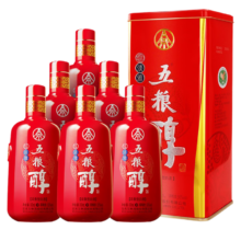 百亿补贴、PLUS会员：五粮液 红淡雅 浓香型白酒 50度 500ml*6 整箱装