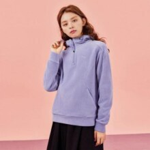 限尺码：ANTA 安踏 女款半拉链加绒连帽卫衣 962347703