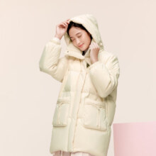 再降价、京东百亿补贴、plus会员：加厚连帽保暖羽绒服女中长款 B30145242