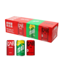 plus会员:可口可乐 Coca-Cola 汽水 可乐*4+雪碧*4+零度可乐*4 200ml*12罐*2件39.4元（合19.7元/件）