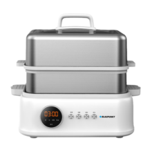 蓝宝（BLAUPUNKT）不锈钢电蒸锅多功能蒸炖锅10L双层蒸笼蒸炖一体24H智能预约煮锅蒸包子早餐电炖锅ZG03B