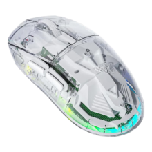 狼蛛（AULA）SC660透明无线蓝牙鼠标 三模连接 轻量化鼠标 type-C充电10000DPI可调 SC660-白透