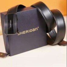 plus会员：SHERIDAN 喜来登 男士牛皮自动扣腰带 礼盒装 SH521566S