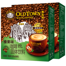 旧街场（OLDTOWN）速溶榛果白咖啡马来西亚进口三合一咖啡粉1520g（38g*40条）饮料