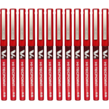 百乐（PILOT）BX-V5 直液式走珠笔中性水笔针管水笔签字笔 红色 0.5mm 12支装