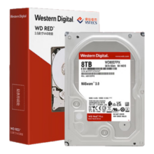 西部数据 NAS硬盘 WD Red Plus 西数红盘Plus 8TB CMR 5640转 256MB SATA 网络存储 私有云常备(WD80EFPX)1359元 (送赠品,月销1w+)