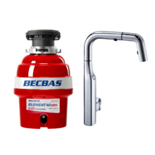 双11预告，9日20点：BECBAS 贝克巴斯 垃圾处理器E40PLUS+超级感应水龙头F05套装