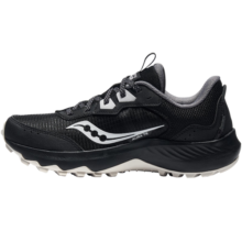 Saucony索康尼奥拉越野跑鞋女减震耐磨户外徒步跑山鞋黑灰36