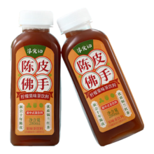 淳食记 陈皮佛手柠檬果味茶饮料 280ml*12瓶 整箱19.90元包邮（需试用）