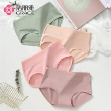 plus会员：洁丽雅grace 95%纯棉女士内裤4条装