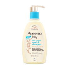 艾惟诺（Aveeno）婴儿洗浴二合一沐浴露 儿童燕麦无皂质洗发水354ml【26年1月】