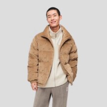 杰克·琼斯（JACK&JONES）鸭绒羽绒服满印丝绒男士外套