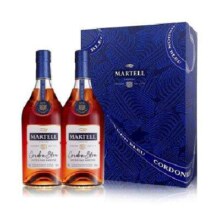 双11狂欢、京东百亿补贴：Martell 马爹利 蓝带 干邑 白兰地 500ml*2瓶 礼盒装