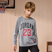 NIKE 耐克 Jordan耐克AJ童装长袖T恤男童运动休闲上衣 岩层灰 160(XL)127元