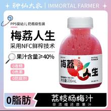 神仙大农 临期紫苏杨梅汁荔枝杨梅汁235ml*6