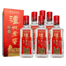 双十一狂欢、百亿补贴：泸州老窖特曲 老字号十代52度165ml*6瓶 浓香型白酒
