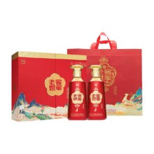 泸州老窖 老窖世家 福运双禧 52度浓香型白酒500mL*2瓶礼盒