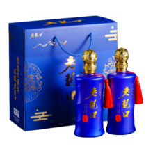 老龙口白酒 45度游龙礼盒 500ml*2 礼盒装高度浓香型白酒粮食酒收藏喜酒 45度 500mL 2瓶 游龙45度500ml*2