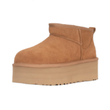 UGG  美版秋冬女款保暖加厚底迷你短筒雪地靴   1135092 CHE-栗色 37￥868.09 7.7折 比上一次爆料降低 ￥62.91