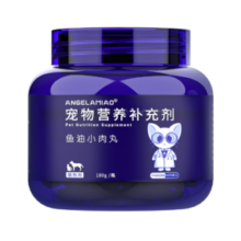 Angelamiao鱼油小肉丸180g猫咪OMEGA-3狗狗美毛亮毛护肤改善掉毛爆毛增色宠物卵磷脂软颗粒肉含量45%