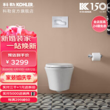 科勒（KOHLER） 壁挂马桶维亚挂墙式坐便器嵌入式墙排直冲挂厕 110水箱配普通盖板