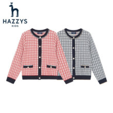 哈吉斯（HAZZYS）品牌童装女童线衣春新款柔软舒适不起球简约时尚线衣 藏蓝 120