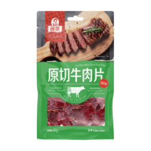 母亲 原切牛肉片 原味40g 牛肉干 学生休闲零食 儿童肉脯 办公室小吃19.9元 (券后省0.9,月销5000+)