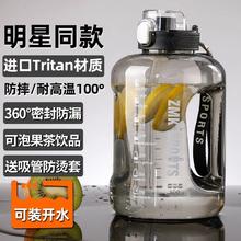 乐荣 Tritan吨桶吨大容量水杯男运动健身水壶耐高温防摔便携杯子大容量