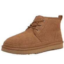 骆驼（CAMEL）冬季户外雪地靴新款男士加绒防滑羊毛保暖中帮棉靴 G13W837106 栗色 41