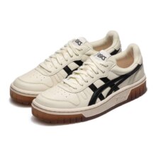 百亿补贴、PLUS会员：ASICS 亚瑟士 运动休闲鞋复古百搭板鞋 COURT MZ 米白色/黑色 42.5