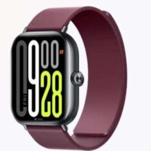 小米（MI）REDMI Watch 5 典雅黑 + 快拆科纳皮磁吸腕带 树莓红