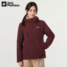 Jack Wolfskin 狼爪冲锋衣女秋冬户外运动 抓绒三合一女两件套