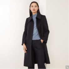 Juzui 玖姿 女士中长款羊毛刺绣大衣 JWAD72212126
