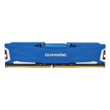 铨兴（QUANXING） DDR4 3200MHz台式机内存条 3600频率电脑超频马甲条 冰蓝系列 台式机16G DDR4 3200MHz