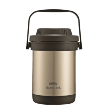 膳魔师（THERMOS） 焖烧锅高真空不锈钢保温炖锅免火大容量保温汤提锅TCRA-1800系列 TCRA-1800-金色 1.8L
