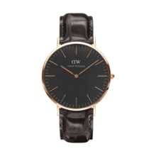 丹尼尔惠灵顿（DanielWellington）DW手表Classicblack系列40mm男表生日礼物DW00100128