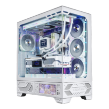 PLUS会员：瓦尔基里 VALKYRIE VK03 WHITE 白色 ATX 游戏电脑台式机箱 支持360水冷 6.2吋LCD白色海景房