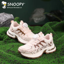 PLUS会员：SNOOPY 史努比 秋款新款儿童网面透气 轻便旋扣运动鞋