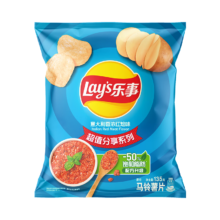 乐事（Lay's）薯片 意大利香浓红烩味 135克 休闲零食 膨化食品